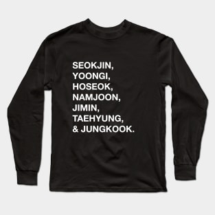 BTS names Long Sleeve T-Shirt